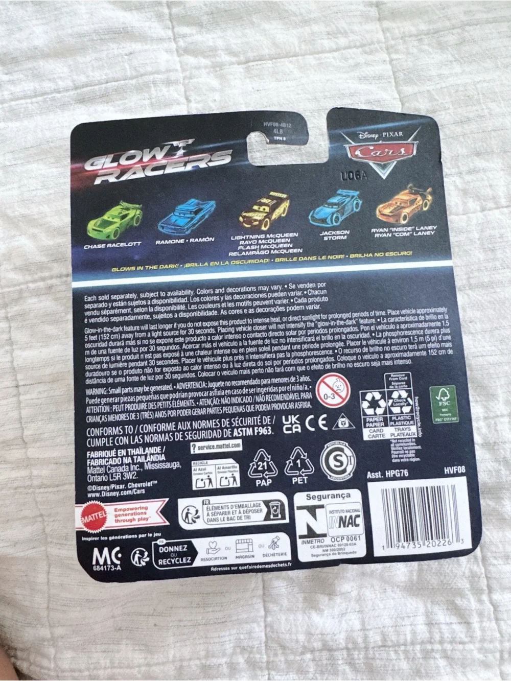 Disney Pixar Cars Glow Racers Will Rusch New In Package Mattel